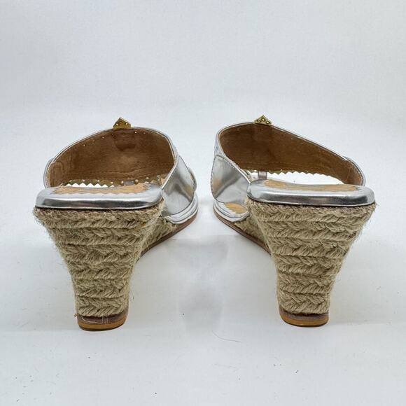 GOSSIP Silver/Gold Indian Kolhapuri Chappal Wedges - Picture 4 of 6